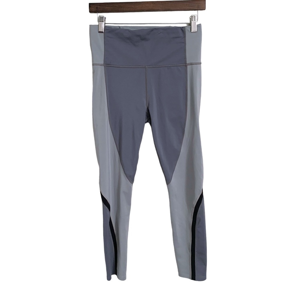 Athleta Spar Tight Running Color Block Gray Black… - image 2